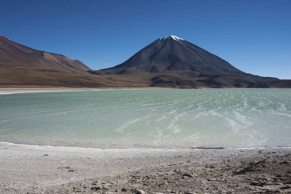 Laguna Verde At The Altiplano Of Southwest Bolivia, Within Eduardo Avaroa Andean Fauna National Reserve And Close To The Border With Chile.