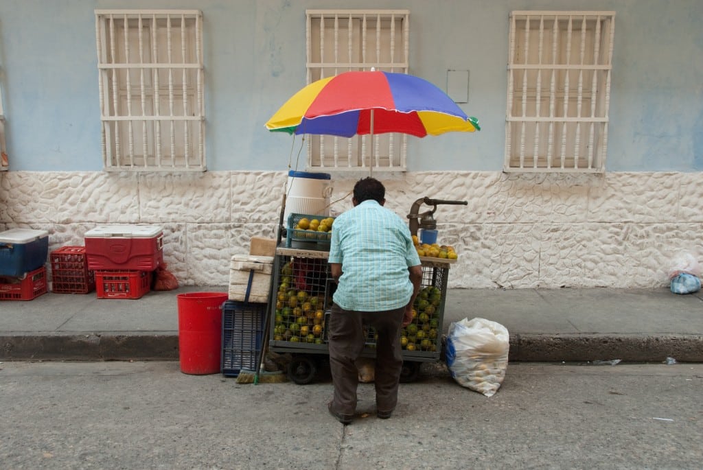 Colombie-vendeur fruits