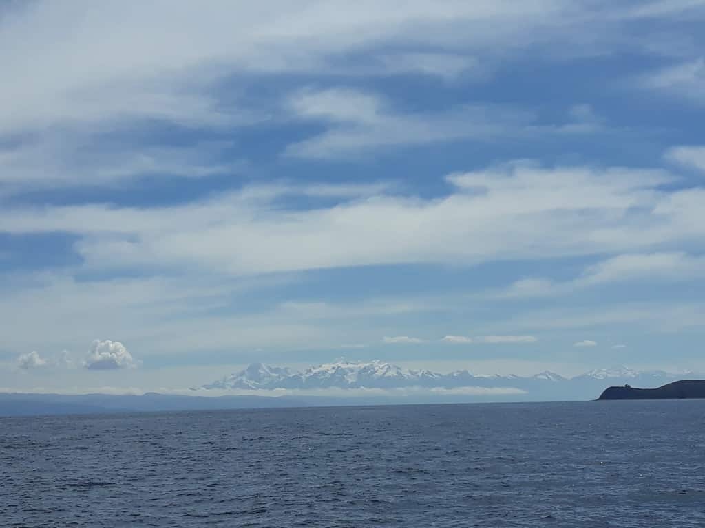 Vue sur la cordillère royale, Lac Titicaca, Bolivie Photo : Espaces Andins