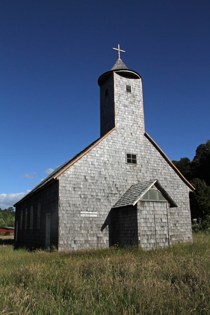 église traditionnelle de Chiloe, au chili
